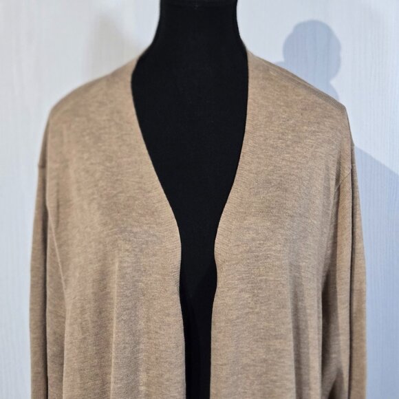 NWT | Long Duster Cardigan Camel/Tan Knit Oversized Pockets | 4XL - Picture 3 of 7